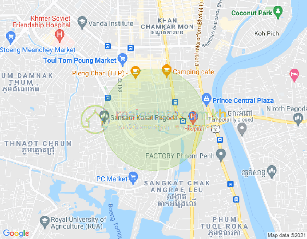 沙南哥分区, 占卡蒙, 金边地图
