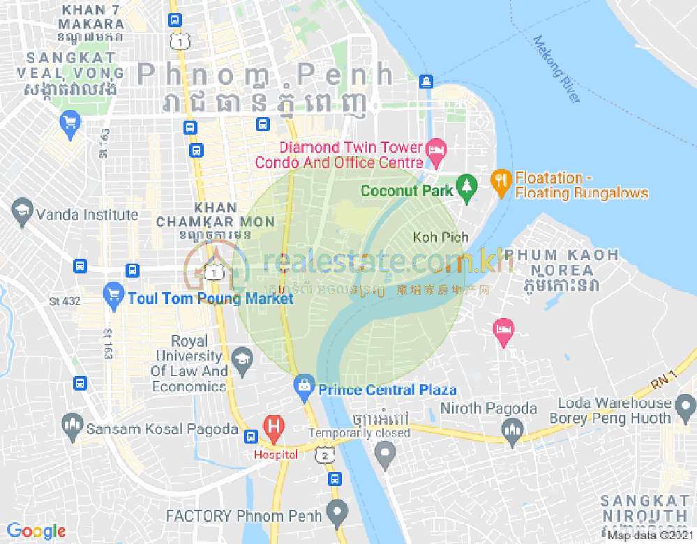แผนที่ โตนเลบาสัก, จัมการมอน, พนมเปญ