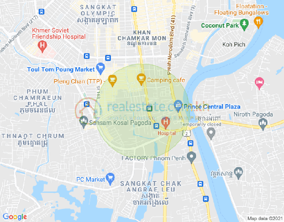 แผนที่ บึงตระเบก, จัมการมอน, พนมเปญ