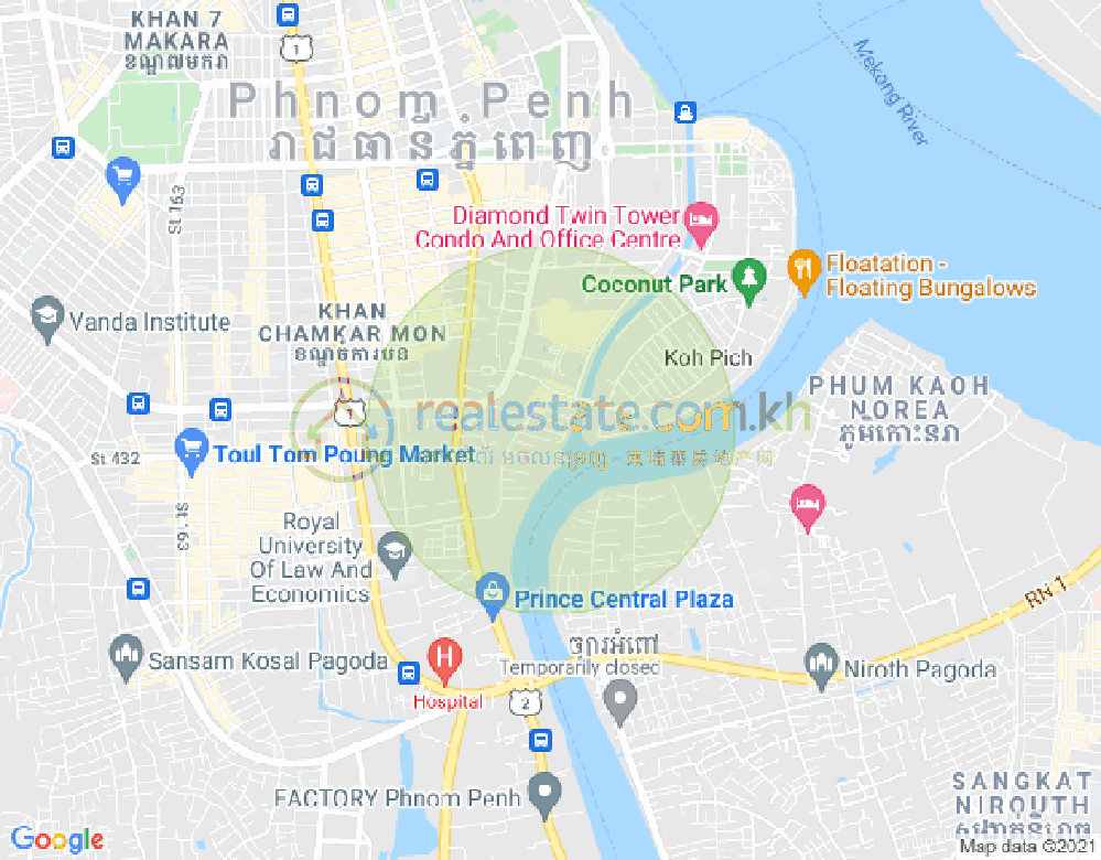 แผนที่ โตนเลบาสัก, จัมการมอน, พนมเปญ