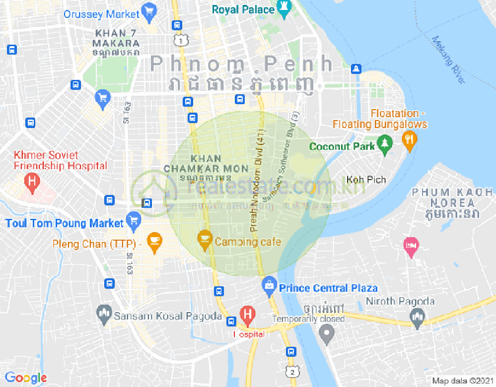 แผนที่ 444, โตนเลบาสัก, จัมการมอน, พนมเปญ