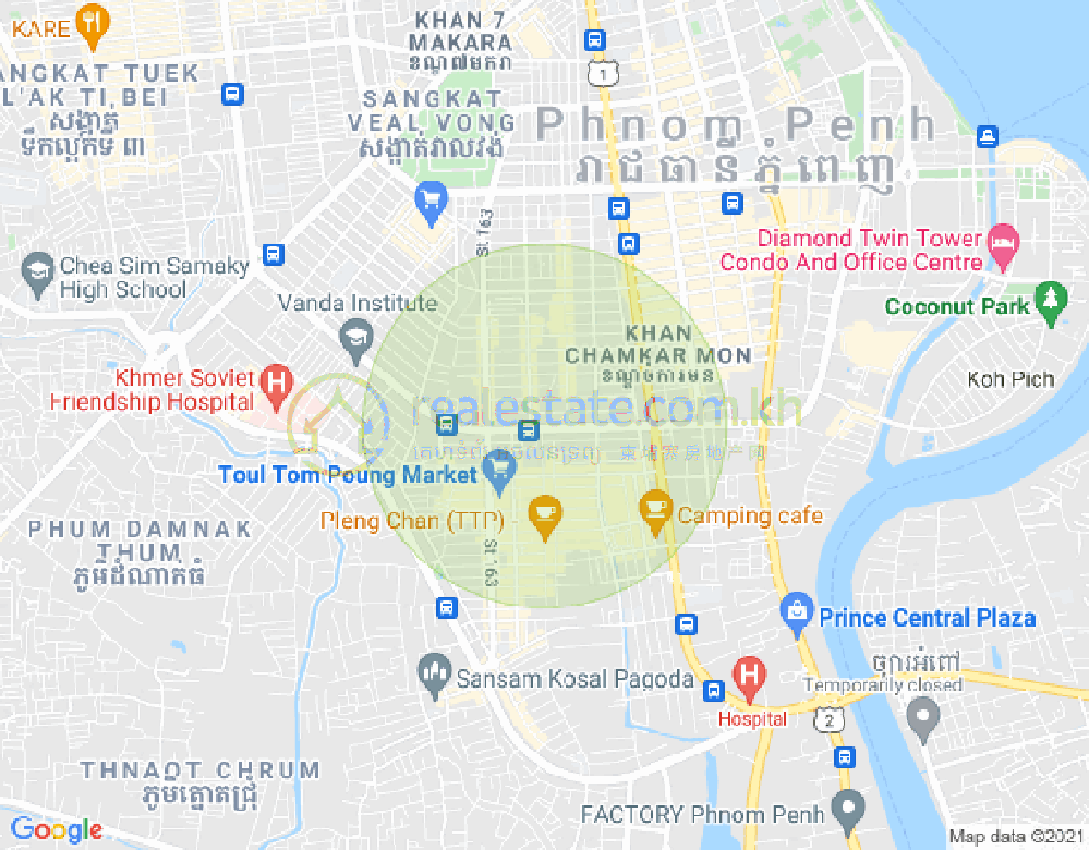 แผนที่ บีเคเค 3, บึงเกงกอง, พนมเปญ