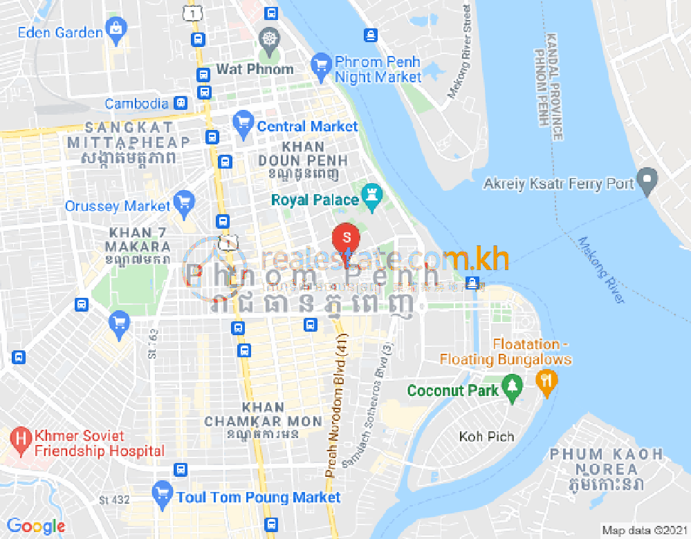 Карта Чакто Мукх, Доун Пень, Пномпень