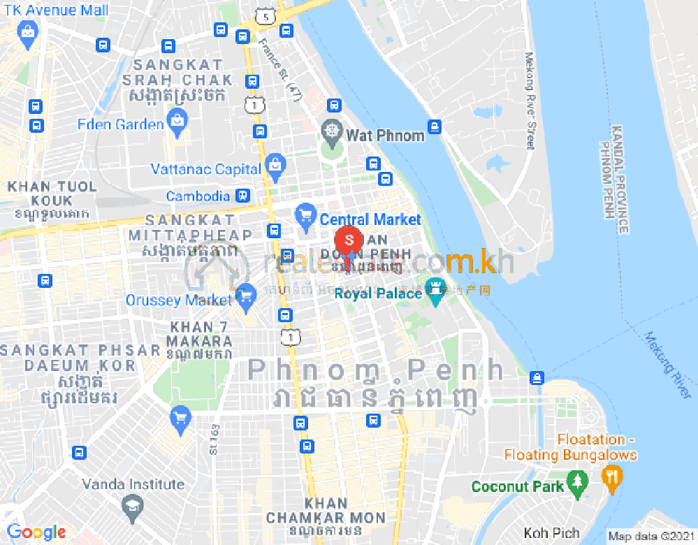 แผนที่ พสาร์ทเม็ย 3, ดวนป็ญ, พนมเปญ