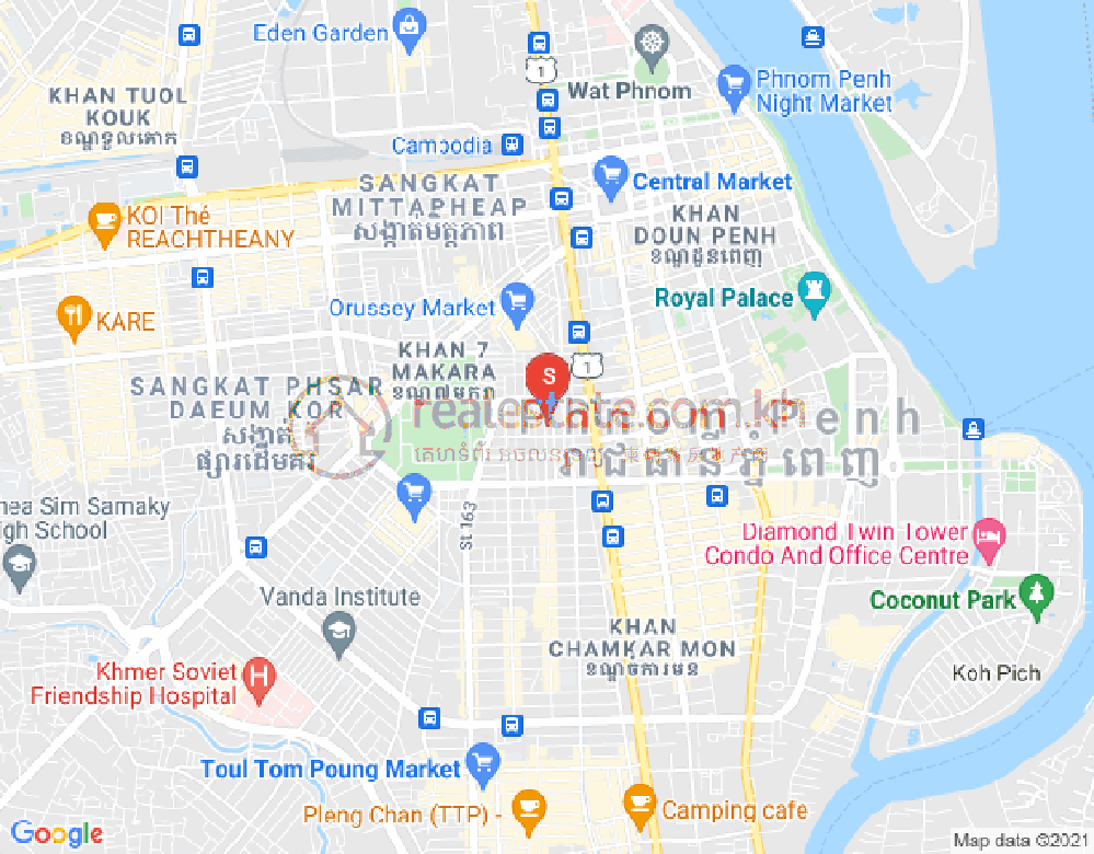 乌亚西4分区, 马卡拉区, 金边地图
