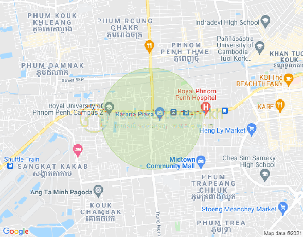 แผนที่ ตึกทลา, แซนสก, พนมเปญ
