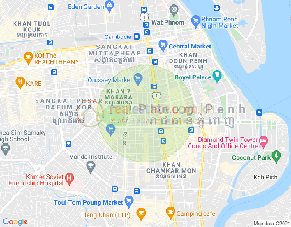 Mapa: Boeung Prolit, 7 Makara, Phnom Penh