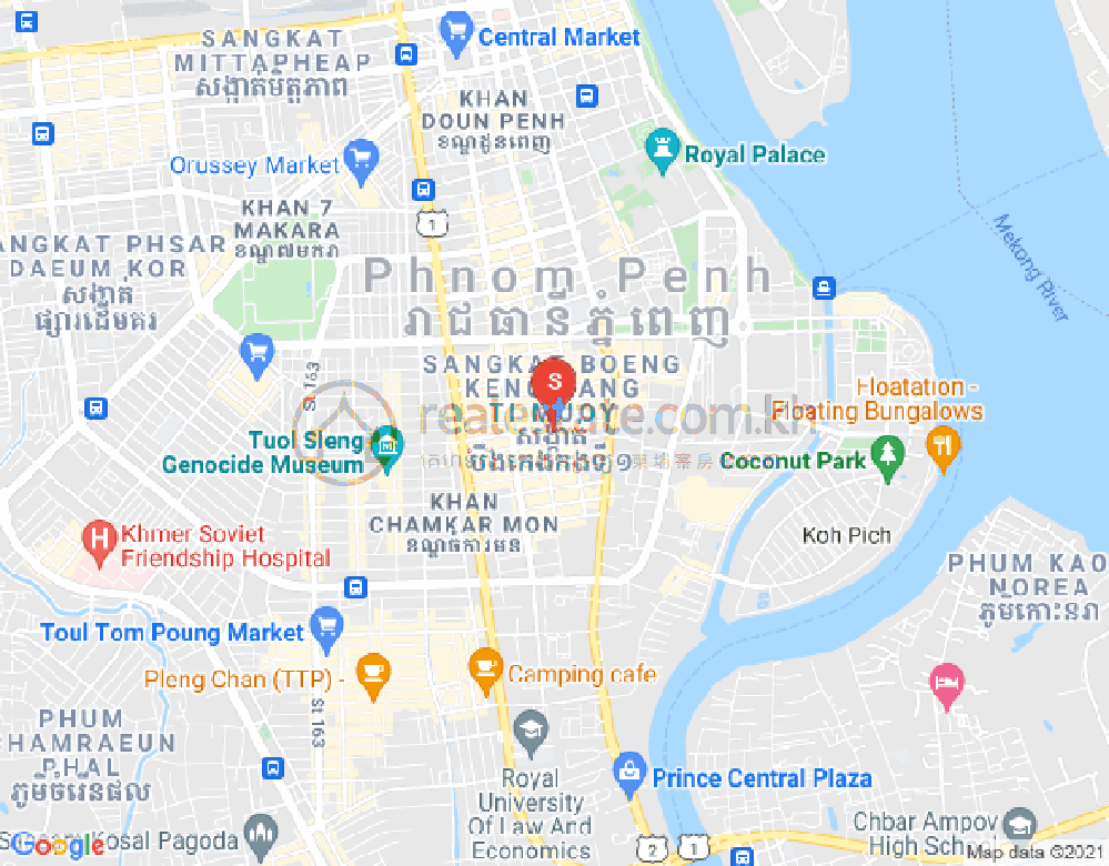 BKK 1, ボンケンコン, プノンペンの地図