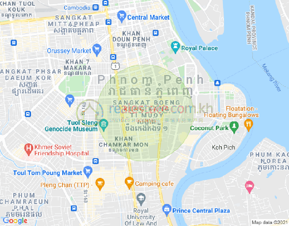 Mapa: St.302, BKK 1, Boeng Keng Kang, Phnom Penh