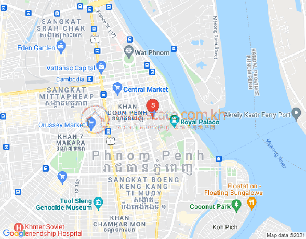 Карта Пса Кандал 1, Доун Пень, Пномпень