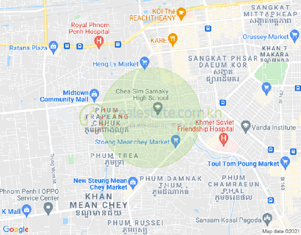 Krang Thnong分区, 森速区, 金边地图