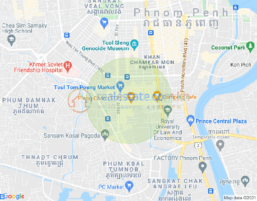 ផែនទី ទួលទំពូង១, ចំការមន, ភ្នំពេញ