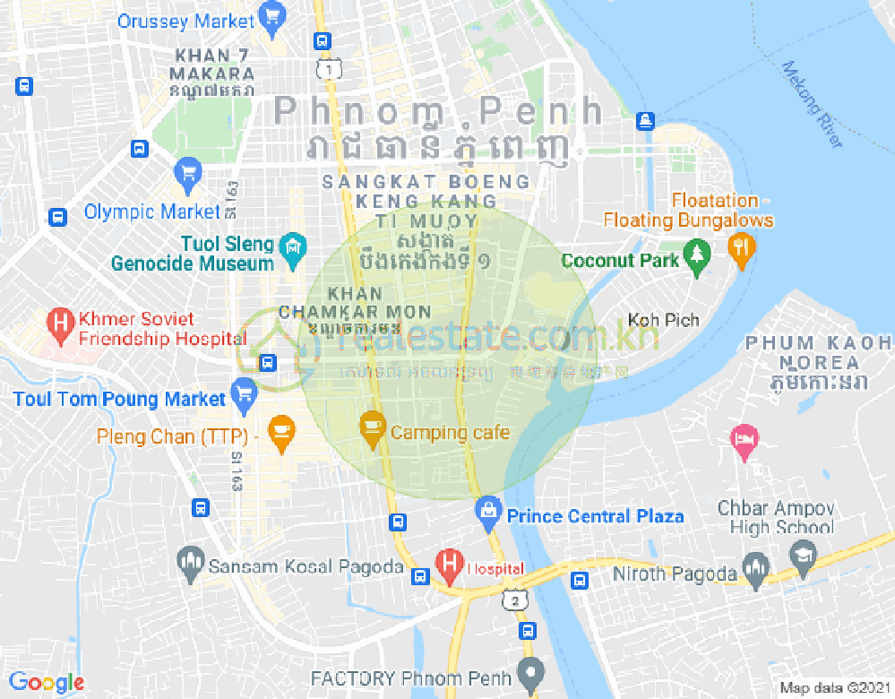 百色河分区, 占卡蒙, 金边地图