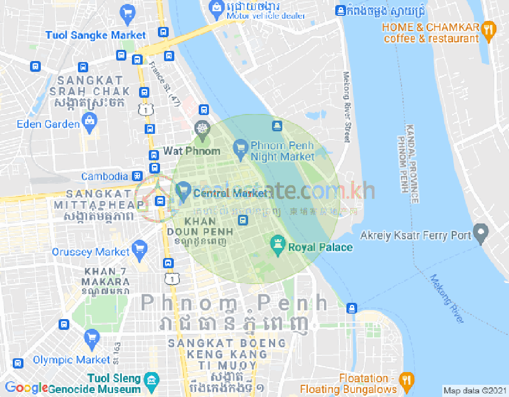 แผนที่ ผสาจ๊ะ, ดวนป็ญ, พนมเปญ