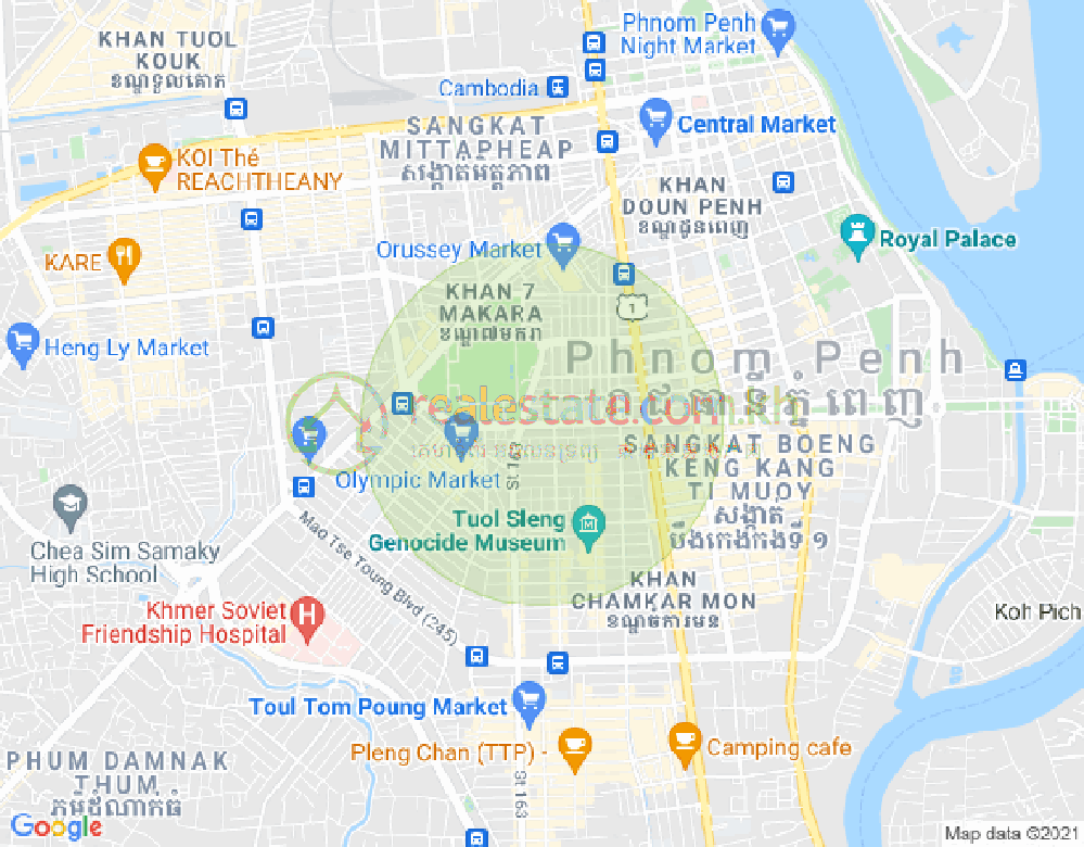 Mapa: Olympic, Boeng Keng Kang, Phnom Penh