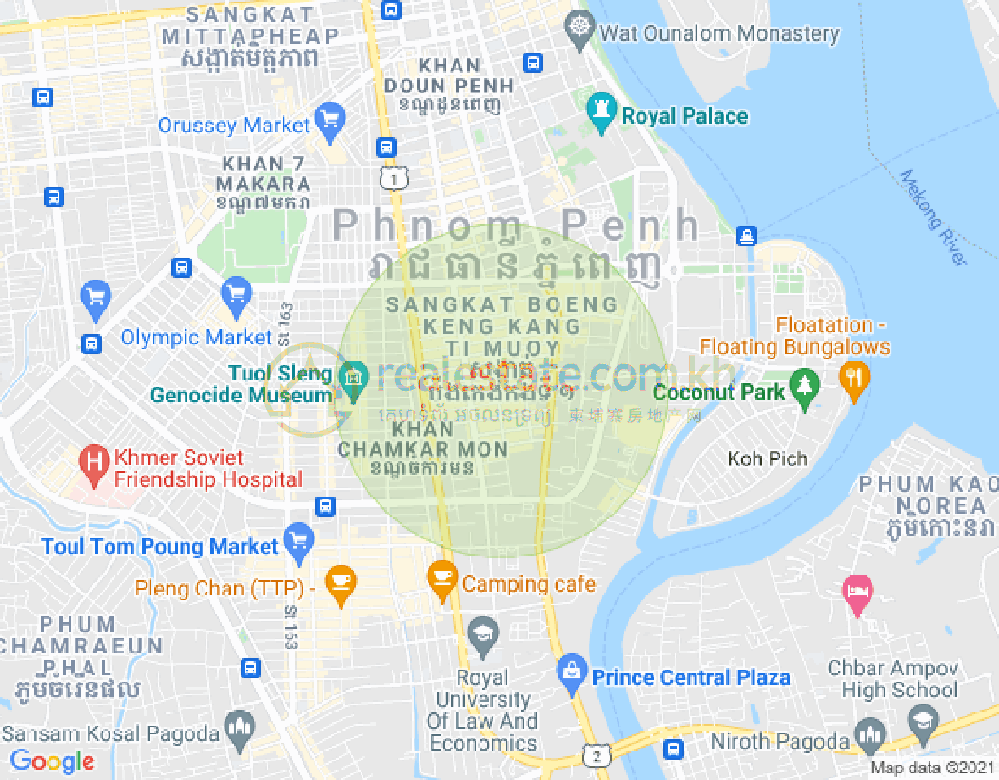 ផែនទី បឹងកេងកង១, បឹងកេងកង, ភ្នំពេញ