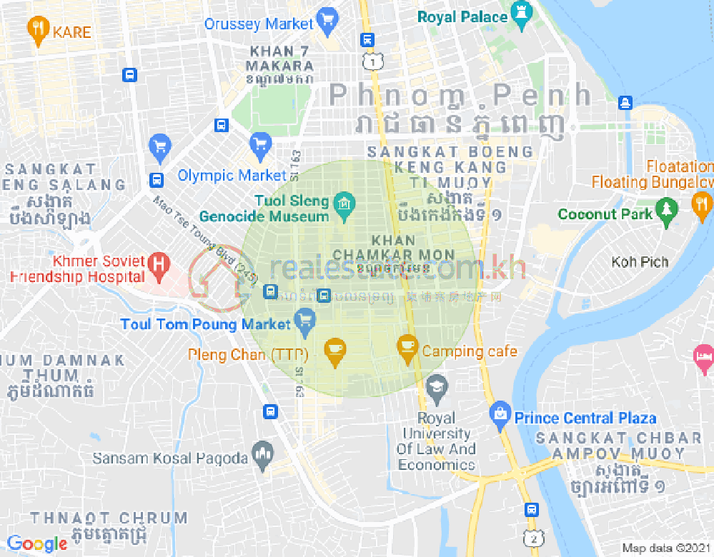 ផែនទី បឹងកេងកង៣, បឹងកេងកង, ភ្នំពេញ