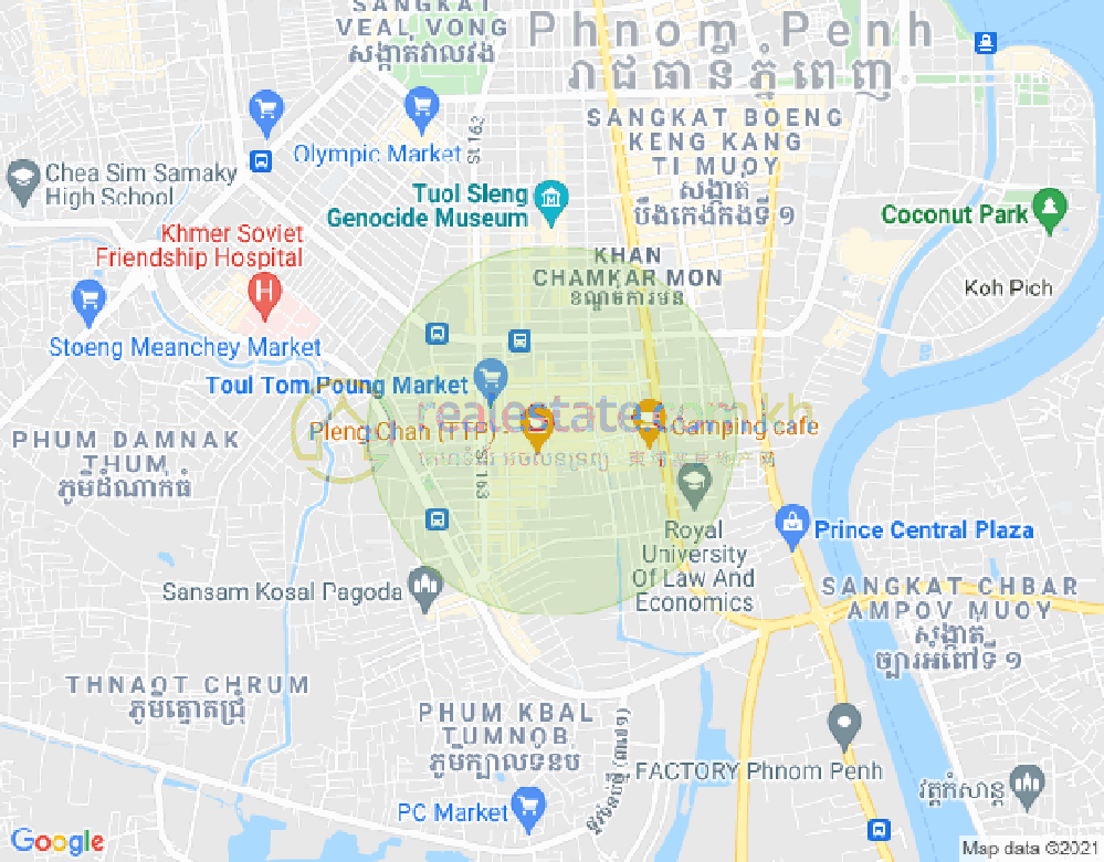 주더분1구역, 짬까몬, 프놈펜 지도