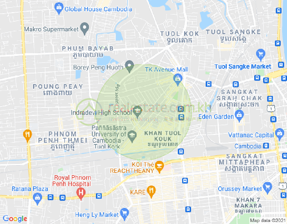 Map of 578, Boeung Kak 2, Toul Kork, Phnom Penh