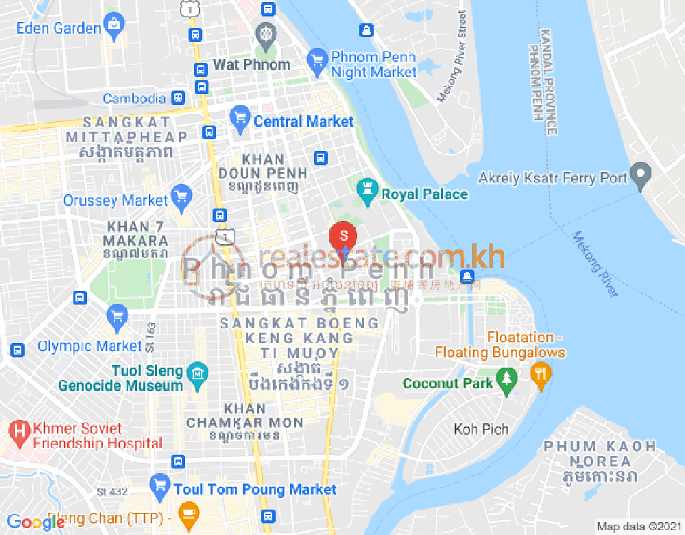 Mapa: Chakto Mukh, Daun Penh, Phnom Penh
