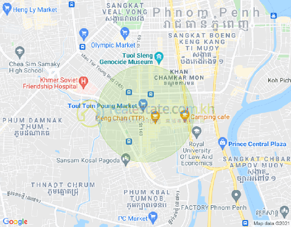 주더분1구역, 짬까몬, 프놈펜 지도