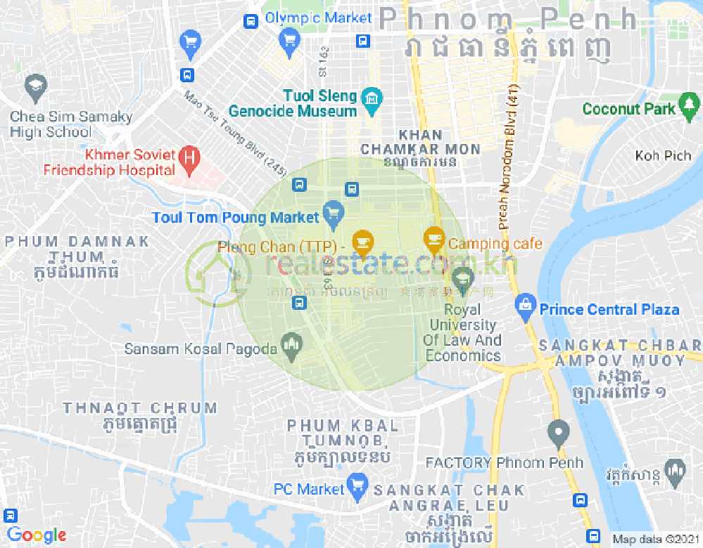 朱德奔1分区, 占卡蒙, 金边地图
