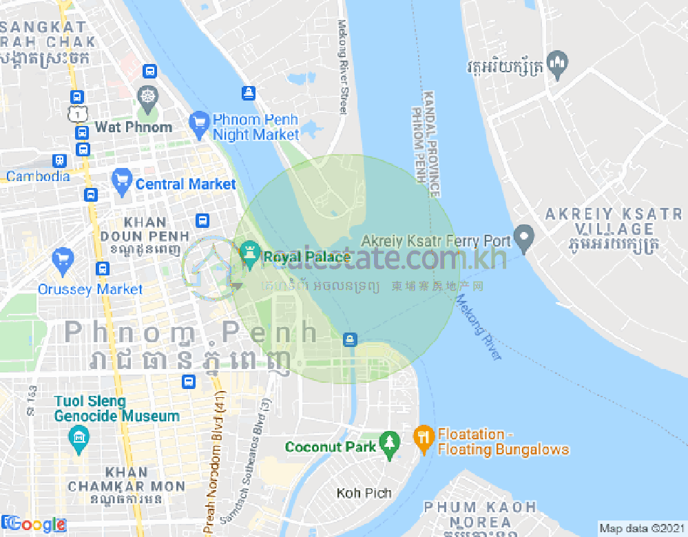 Mapa: Chakto Mukh, Daun Penh, Phnom Penh