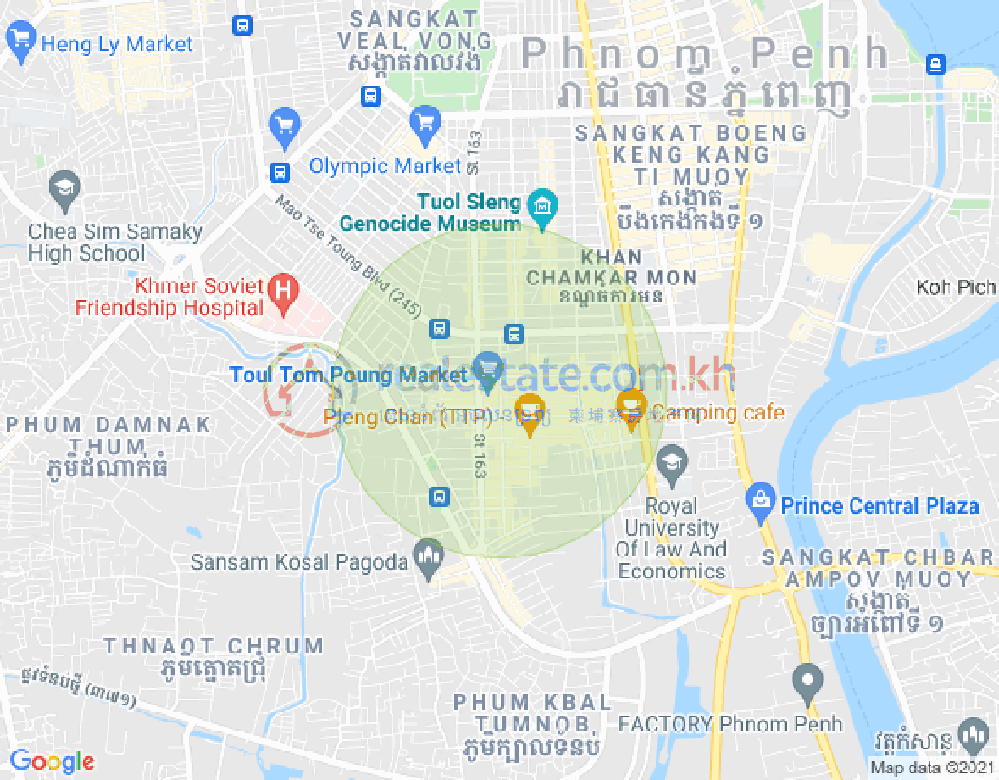 주더분1구역, 짬까몬, 프놈펜 지도