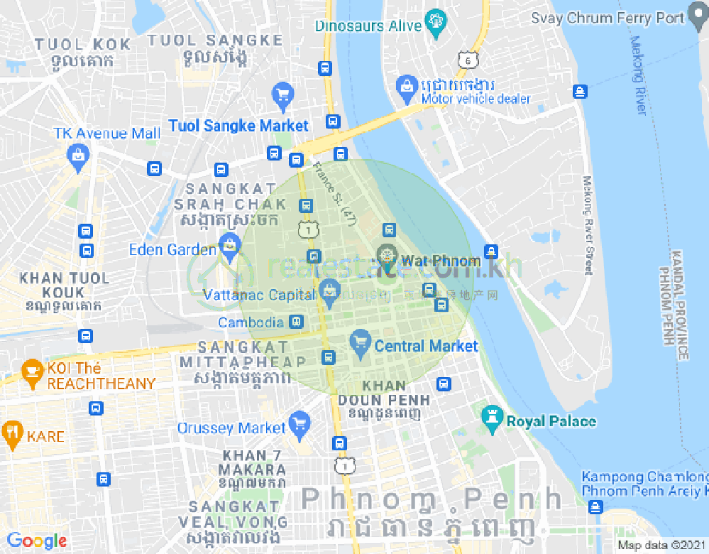 斯拉甲, 隆边区, 金边地图