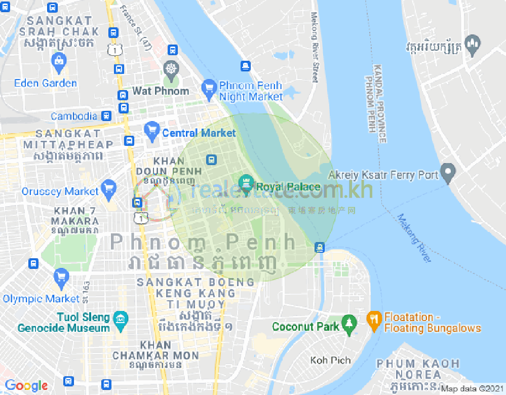 แผนที่ เชยชุมเนีย, ดวนป็ญ, พนมเปญ