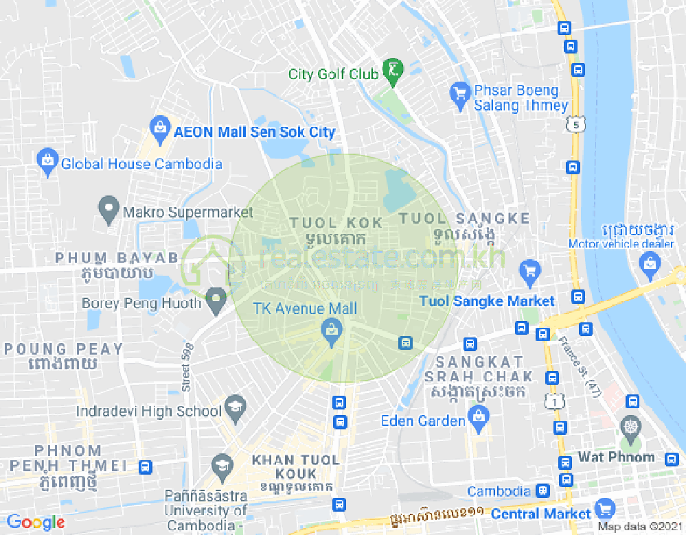 Mapa: Chrang Chamres I, Russey Keo, Phnom Penh