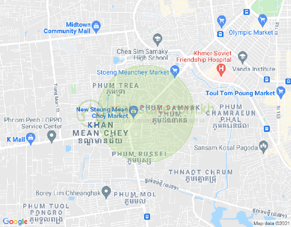 Mapa: Stueng Mean chey 1, Meanchey, Phnom Penh