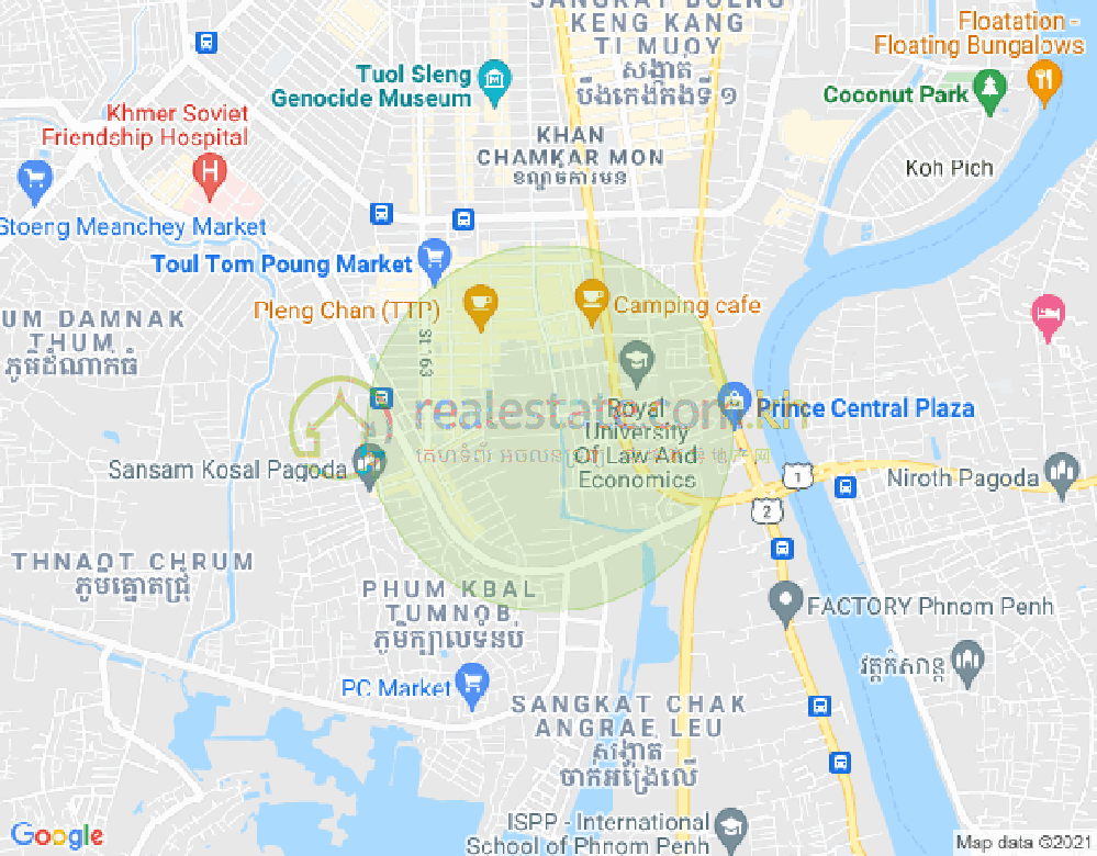 万禾密分区, 占卡蒙, 金边地图