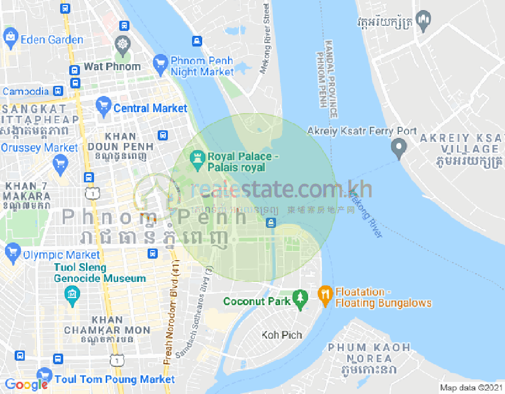 Map of Chakto Mukh, Daun Penh, Phnom Penh