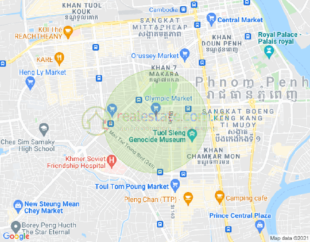 奥林匹克, 波哥堪, 金边地图