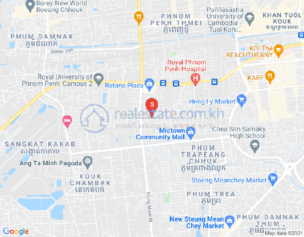 Carte de Tuek Thla, Sen Sok, Phnom Penh