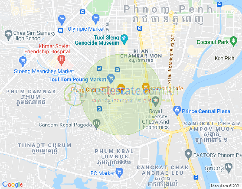 朱德奔1分区, 占卡蒙, 金边地图