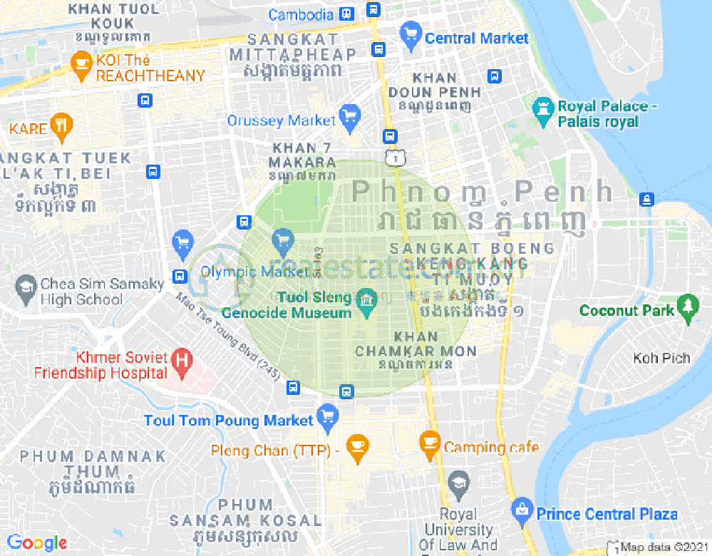 Carte de Olympic, Boeng Keng Kang, Phnom Penh