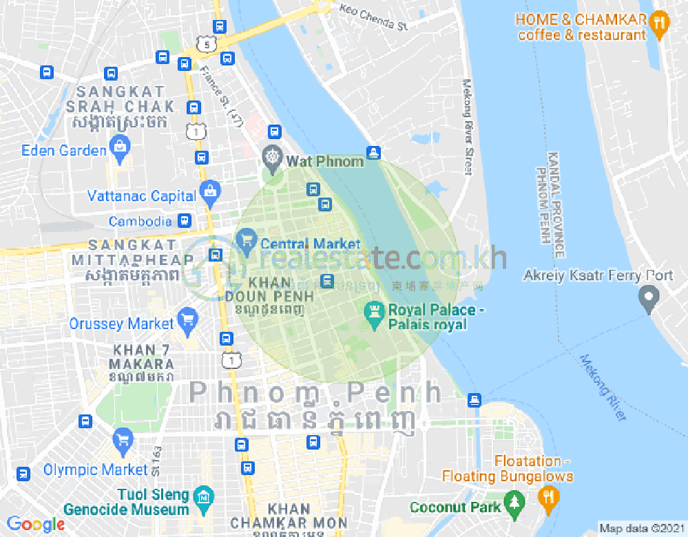 Carte de 214, Phsar Kandal I, Daun Penh, Phnom Penh