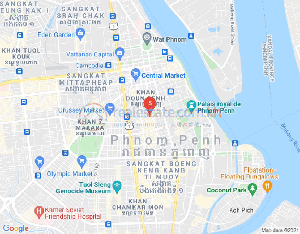 Mapa: Chakto Mukh, Daun Penh, Phnom Penh