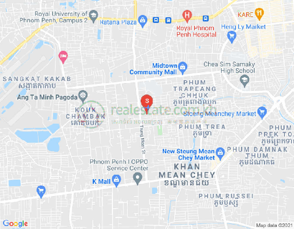 Carte de Tuek Thla, Sen Sok, Phnom Penh