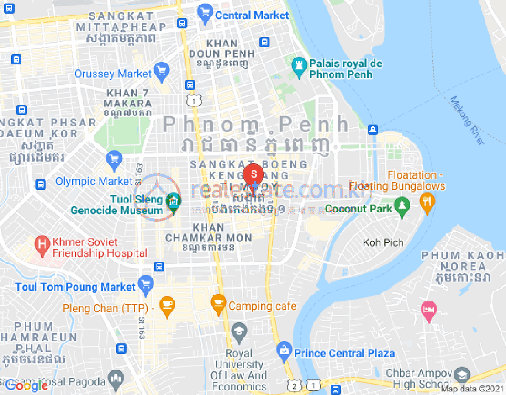 Mapa: BKK 1, Boeng Keng Kang, Phnom Penh