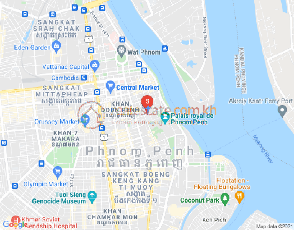 แผนที่ พสาร์ทเม็ย 3, ดวนป็ญ, พนมเปญ