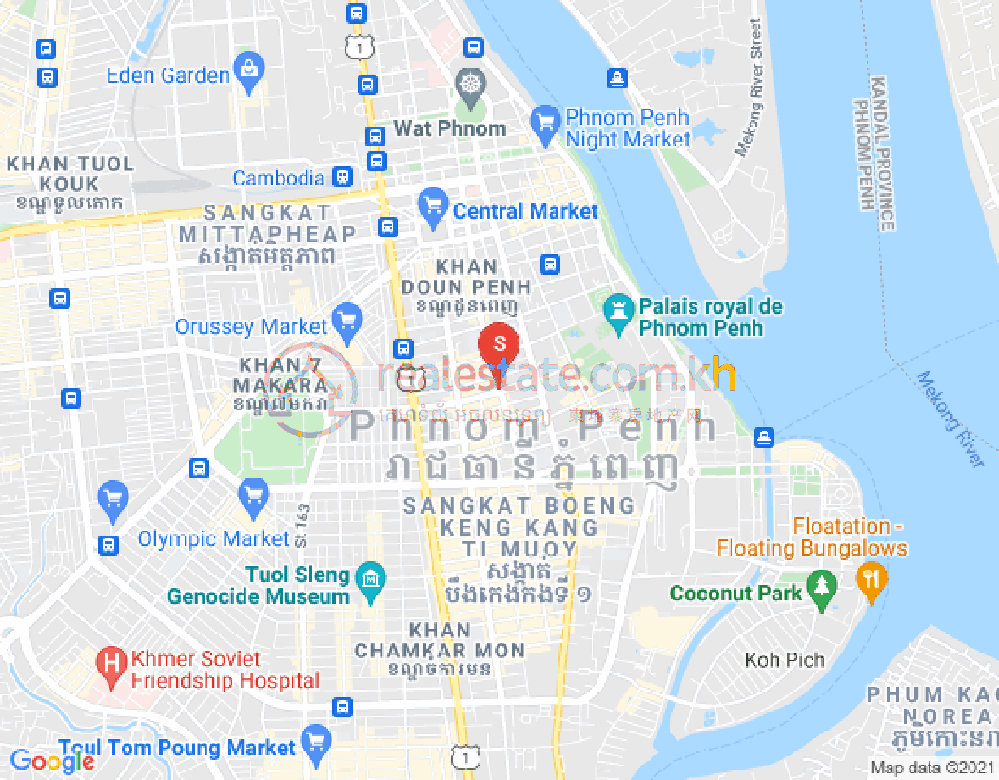 新街市3分区, 隆边区, 金边地图