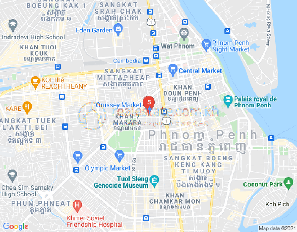 乌亚西4分区, 马卡拉区, 金边地图