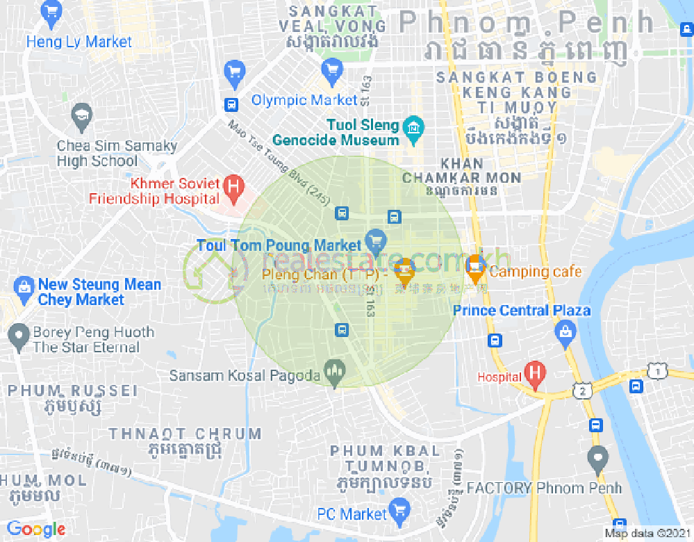 Карта Тул Том Пунг 1, Чамкармон, Пномпень