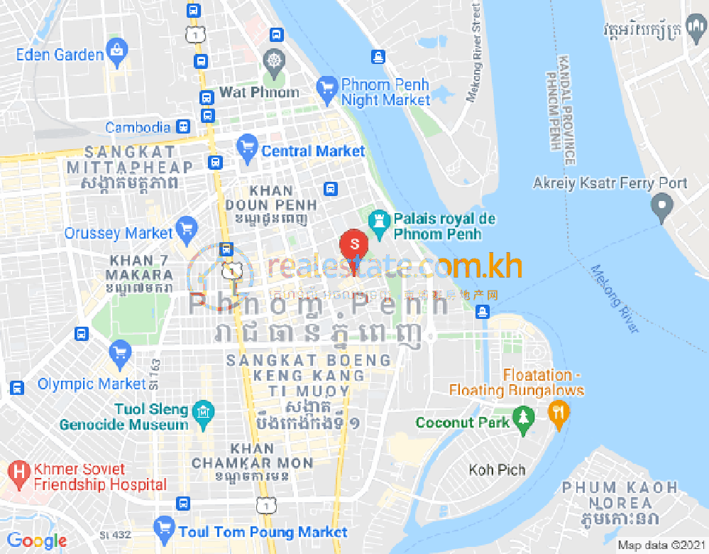 Map of Chakto Mukh, Daun Penh, Phnom Penh