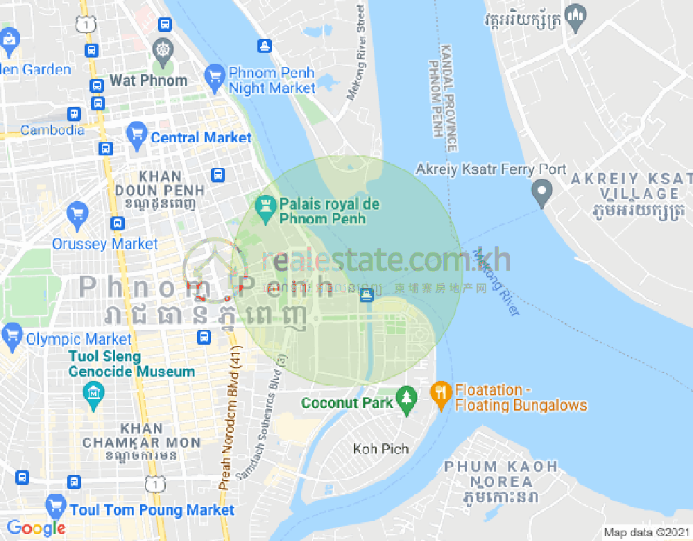 ផែនទី ចតុមុខ, ដូនពេញ, ភ្នំពេញ
