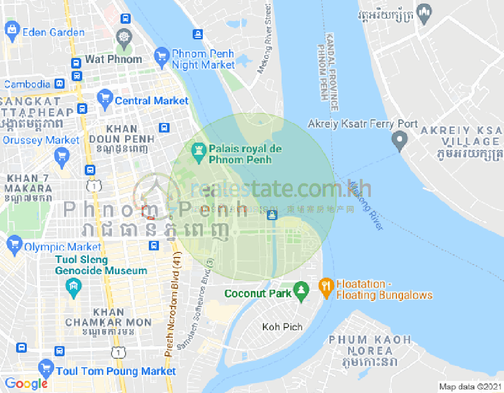 Mapa: Chakto Mukh, Daun Penh, Phnom Penh
