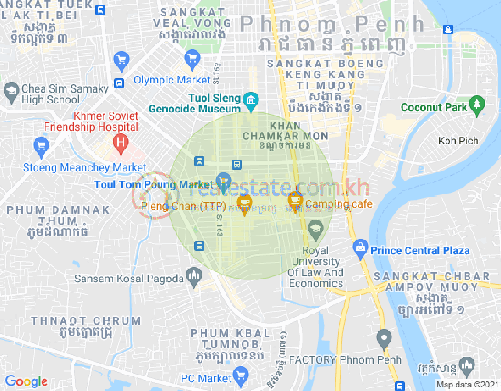 朱德奔1分区, 占卡蒙, 金边地图